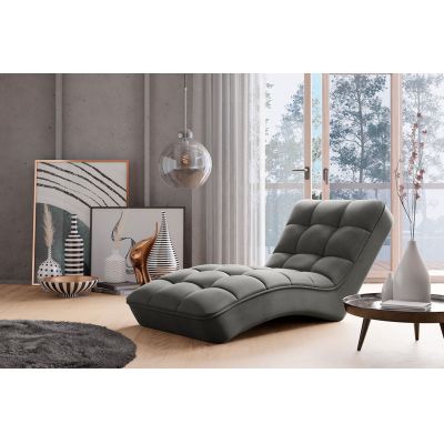 Sezlong living ELTAP, LOR-06SO, Loren, 170x85x85 cm, lemn/poliester, gri inchis