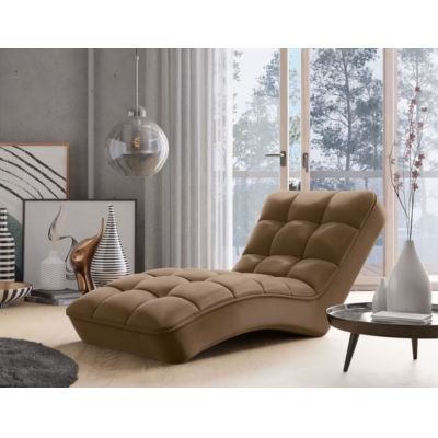 Sezlong living ELTAP, LOR-20NU, Loren, 170x85x85 cm, lemn/poliester, bej inchis