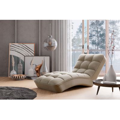 Sezlong living ELTAP, LOR-22IN, Loren, 170x85x85 cm, lemn/poliester, bej