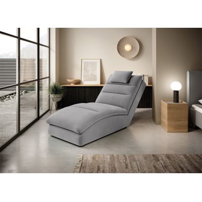 Sezlong living ELTAP, TAC-03NU, Taco, 170x85x95 cm, lemn/poliester, gri deschis