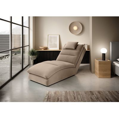 Sezlong living ELTAP, TAC-20NU, Taco, 170x85x95 cm, lemn/poliester, bej inchis