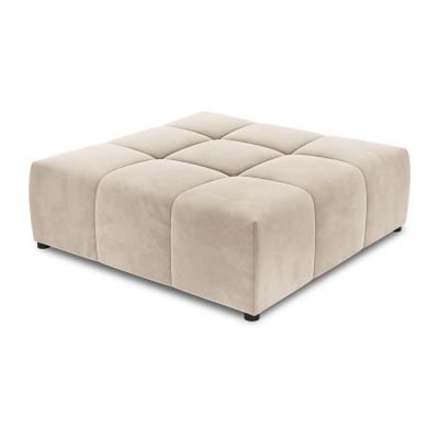 Taburet bej cu tapițerie din catifea Rome Velvet – Cosmopolitan Design