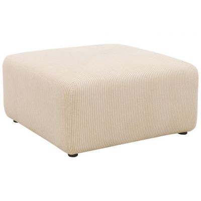 Taburet din textil, crem
