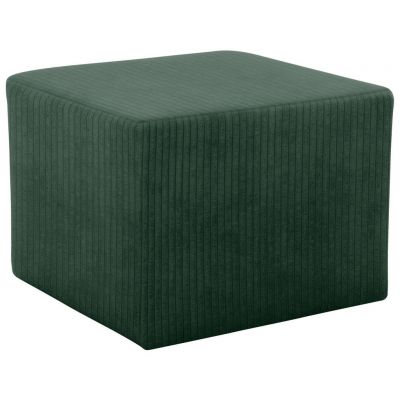 Taburet din textil, verde închis