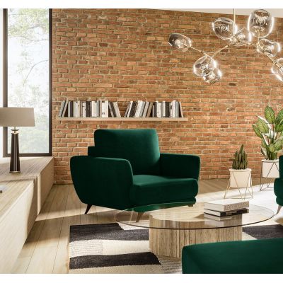 Fotoliu ELTAP, MEG-35LU, Megis, 102x94x87 cm, lemn/poliester, verde inchis