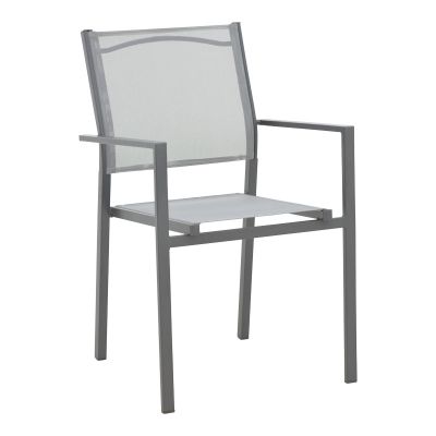 Fotoliu exterior Confidence, metal si textilene, 54x54x86 cm