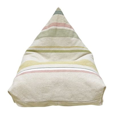 Fotoliu puf pentru copii crem Cleo Multi Stripe – Lorena Canals