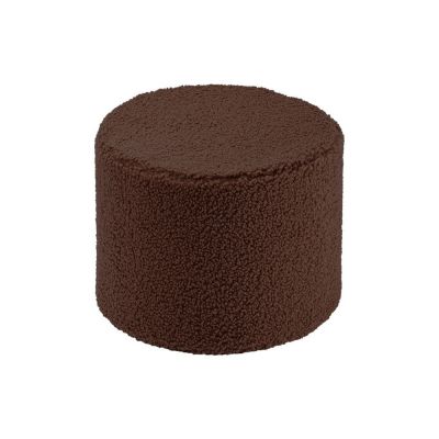 Puf pentru copii maro închis cu tapițerie din țesătură bouclé Warm Hazel – Wigiwama
