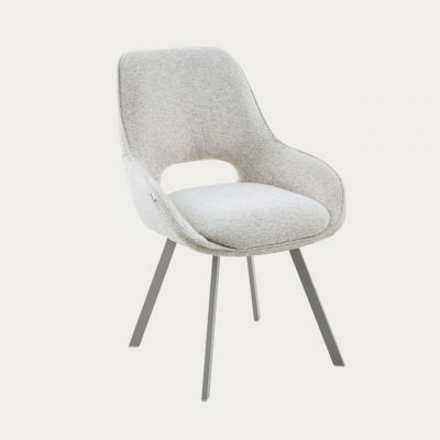 Scaun Alagi, Homla, 57x63x82 cm, metal/poliester, bej