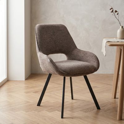 Scaun Alagi, Homla, 57x63x82 cm, metal/poliester, maro