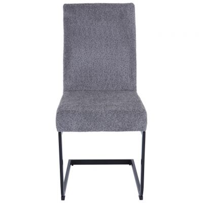 Scaun Cantilever din metal, textil, gri