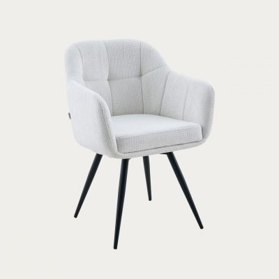 Scaun Comodo, Homla, 59x58x84 cm, metal/poliester, ecru