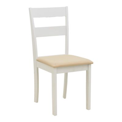 Scaun Dallan chair, Alb - Natural, 40x48x89 cm