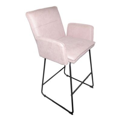 Scaun de bar Essential, stofa si metal, 57x64x107 cm