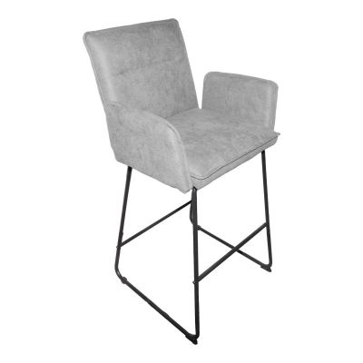 Scaun de bar Essential, stofa si metal, 57x64x107 cm