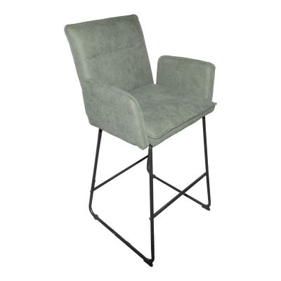 Scaun de bar Essential, stofa si metal, 57x64x107 cm