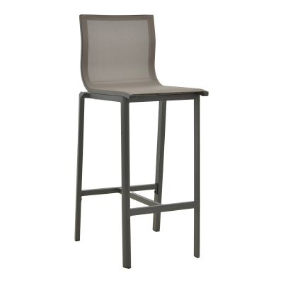 Scaun de bar Melina, aluminiu si textil, 57x52x106 cm