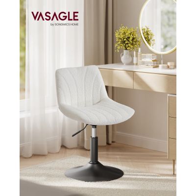 Scaun de bar, Tyra, Vasagle, Alb, 43.0x46.5x77.5 cm