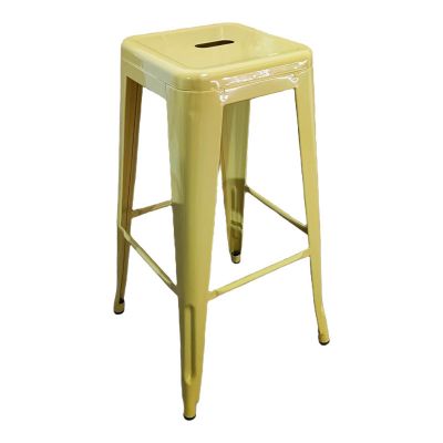 Scaun de bar Utopia metal, Negru, 42x42x76 cm
