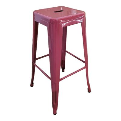 Scaun de bar Utopia metal, Negru, 42x42x76 cm