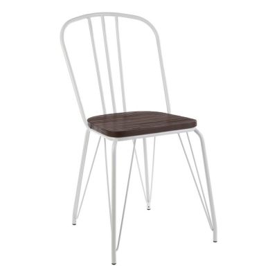 Scaun de dining alb/în culoare naturală din lemn de ulm District – Premier Housewares