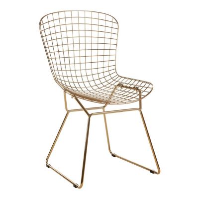 Scaun de dining auriu din metal District – Premier Housewares