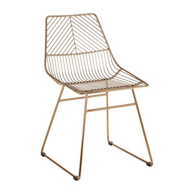 Scaun de dining auriu din metal District – Premier Housewares