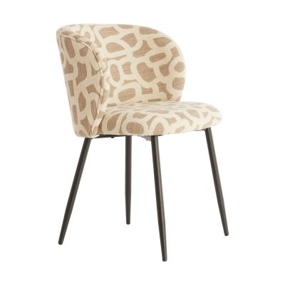 Scaun de dining bej/taupe tapițat Elyna – Light & Living