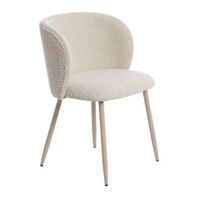 Scaun de dining crem tapițat Elyna – Light & Living