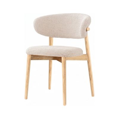 Scaun de dining Elara – tapițerie din in (linen) Oak
