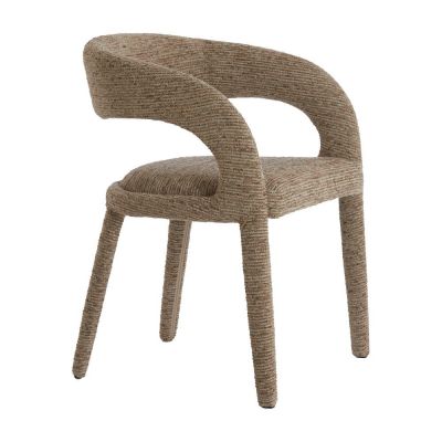 Scaun de dining maro cu cotiere tapițat Kyran – Light & Living