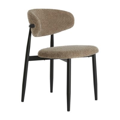 Scaun de dining taupe tapițat Eniola – Light & Living