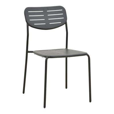 Scaun de exterior Deraby, Negru, 52x46x83 cm