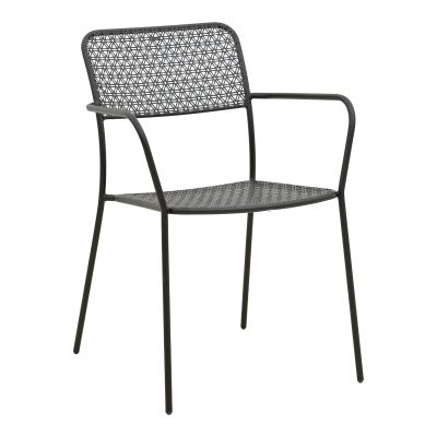 Scaun de exterior Federal, Negru, 57x58x82 cm