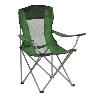 Scaun de exterior Pesca, metal si material impermeabil, 55x55x95 cm