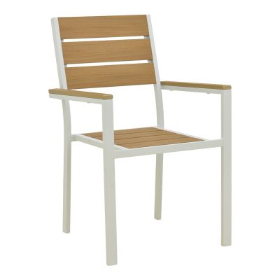 Scaun de exterior stivuibil Breze, Natural-Antracit, 58x60x88 cm
