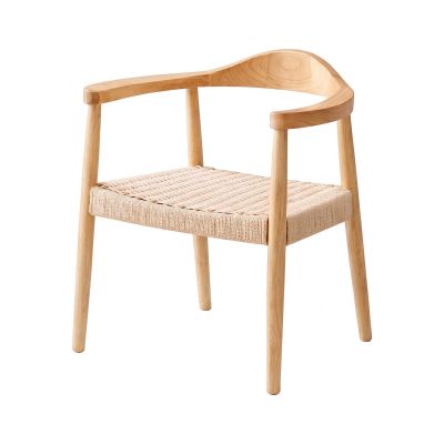 Scaun dining cu șezut împletit Nordic Wood Oak