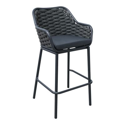 Scaun e bar Zuki, Alb, 55x54x109 cm
