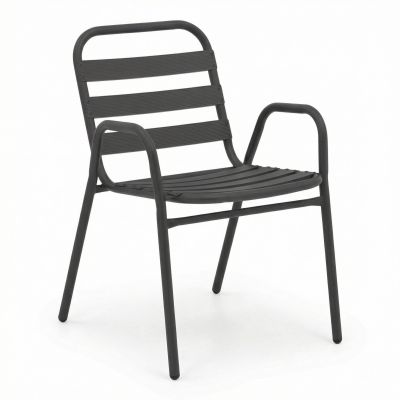 Scaun exterior Sussie, metal si aluminiu, 45x62x76 cm