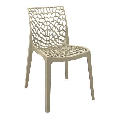 Scaun stivuibil Hush, Cappuccino, 50x57x81 cm