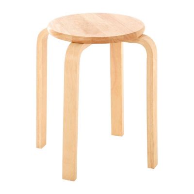Scaun tip taburet în culoare naturală din lemn de arbore de cauciuc Heva – Premier Housewares