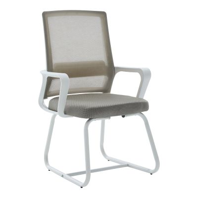 Scaun vizitator Palma, Alb-Gri, 46x52x94 cm