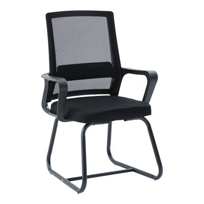 Scaun vizitator Palma, Negru, 46x52x94 cm