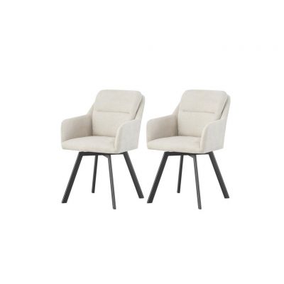 Set De Scaune din textil, crem