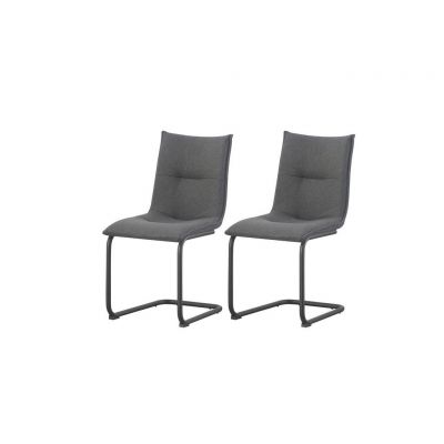 Set Scaune Cantilever din textil, antracit