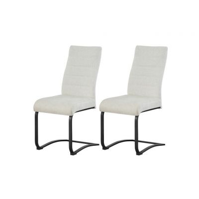 Set Scaune Cantilever din textil, crem