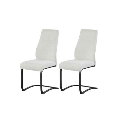 Set Scaune Cantilever din textil, crem