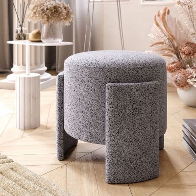 Taburet, Atelier del Sofa, 774BNT1103, 28 Spumă gri DNS/14 Spumă albă DNS, Gri