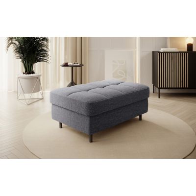 Taburet cu spatiu pentru depozitare ELTAP, GOM-05AS, Gomsi, 104x72x45 cm, lemn/poliester, gri inchis