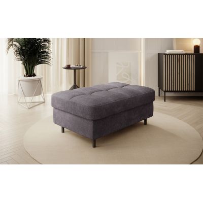 Taburet cu spatiu pentru depozitare ELTAP, GOM-05TOU, Gomsi, 104x72x45 cm, lemn/poliester, gri inchis